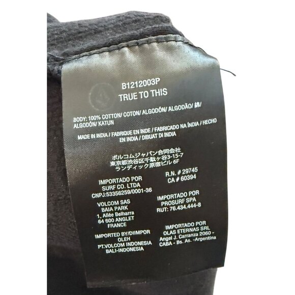 Volcom Womens Black Drawstring Waist Wide Leg Cotton Pants Plus Size 18W - Picture 7 of 16